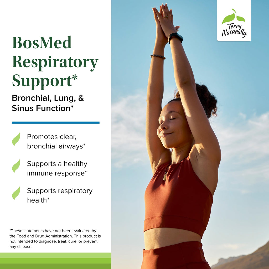 BosMed Respiratory Support by Terry Naturally — Herbal Lung Support (60 Softgels)