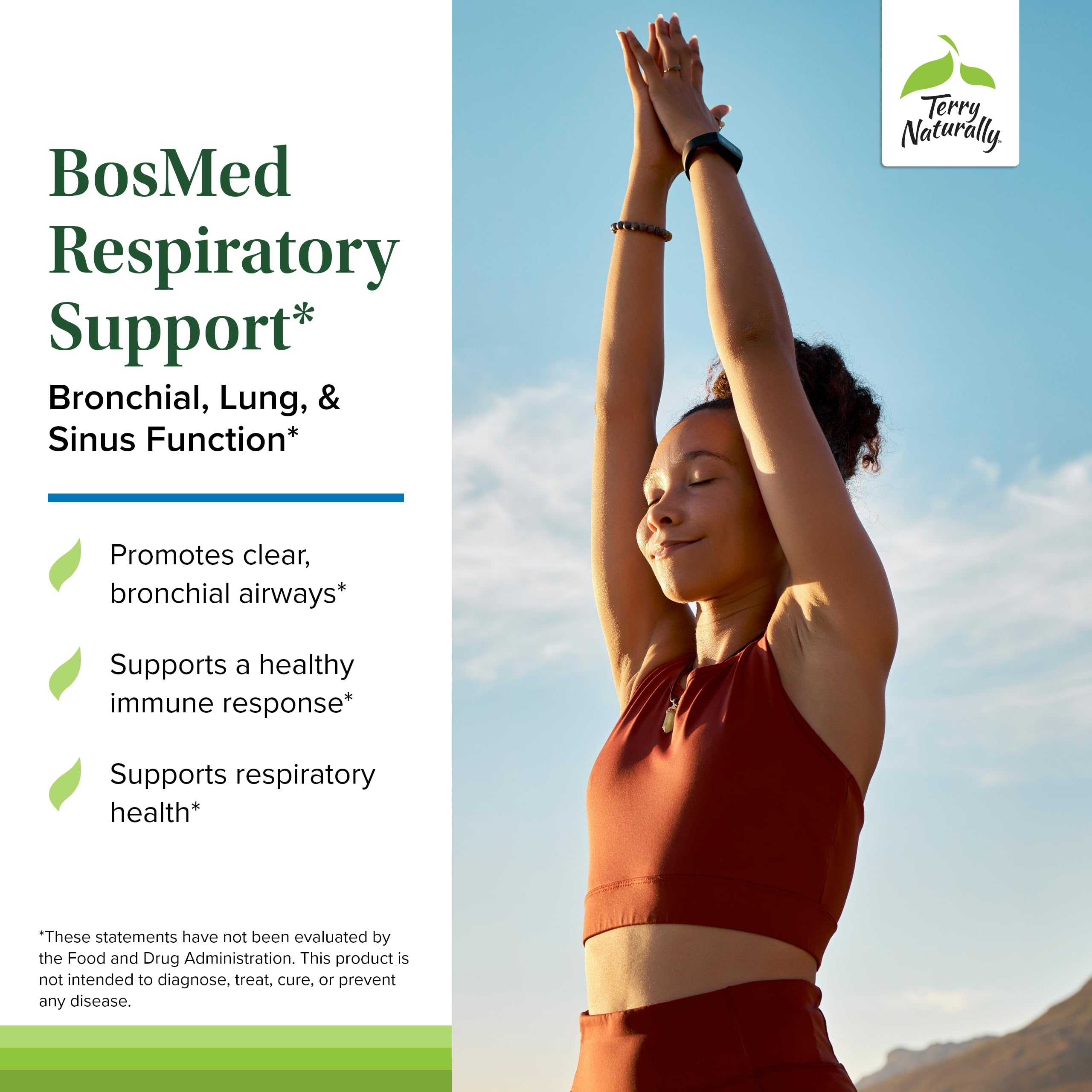 BosMed Respiratory Support by Terry Naturally — Herbal Lung Support (60 Softgels)