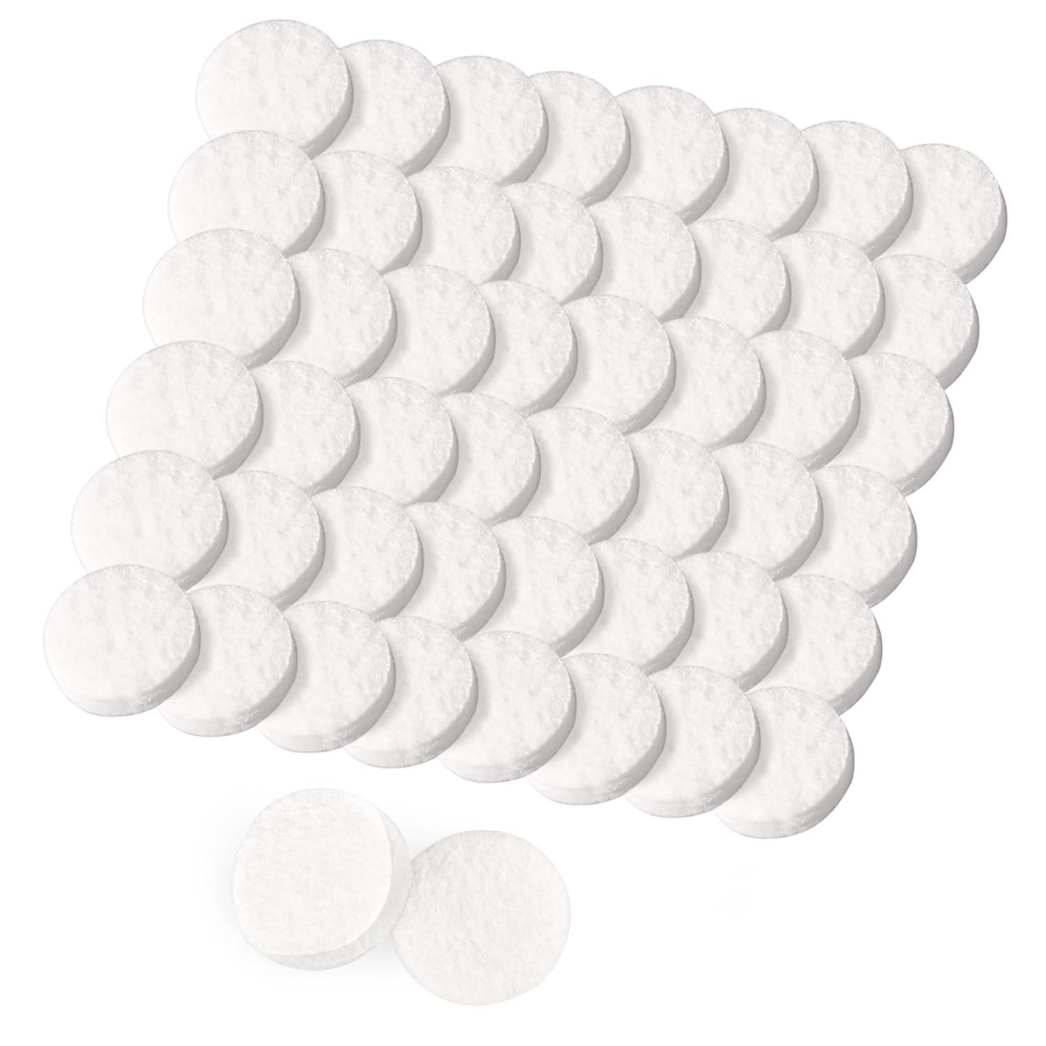 BOSMIOW 50 Pcs White Essential Oil Refill Pads – 0.63" Cotton Aromafier Replacement Pads for Car Vents and Diffuser Jewelry