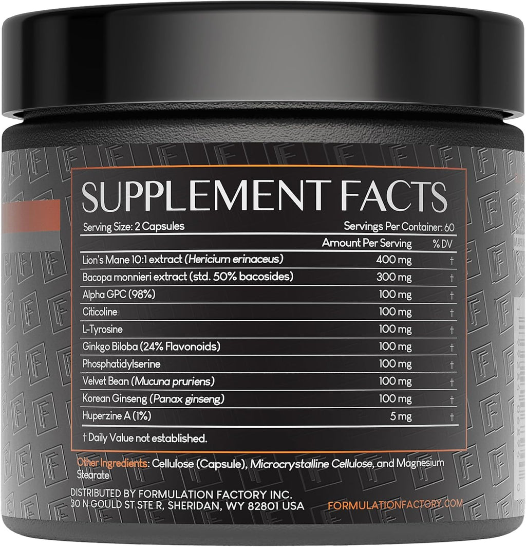 Formulation Factory Boss Mode 10-in-1 Nootropic – Focus & Memory Boost (2 Pack)