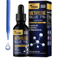 Bossko Methylene Blue 1% Solution – 99.99% Pure Pharmaceutical Grade with B12 & Magnesium | Brain & Cellular Support | Made in USA 60ml