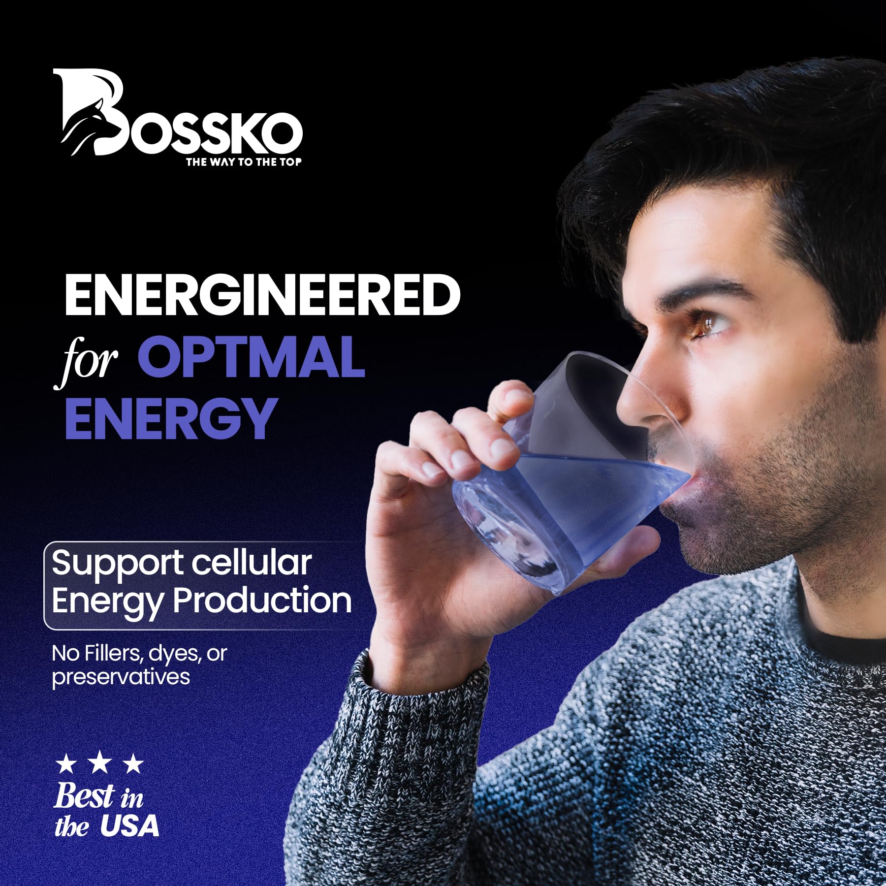 Bossko Methylene Blue 1% Solution – 99.99% Pure Pharmaceutical Grade with B12 & Magnesium | Brain & Cellular Support | Made in USA 60ml