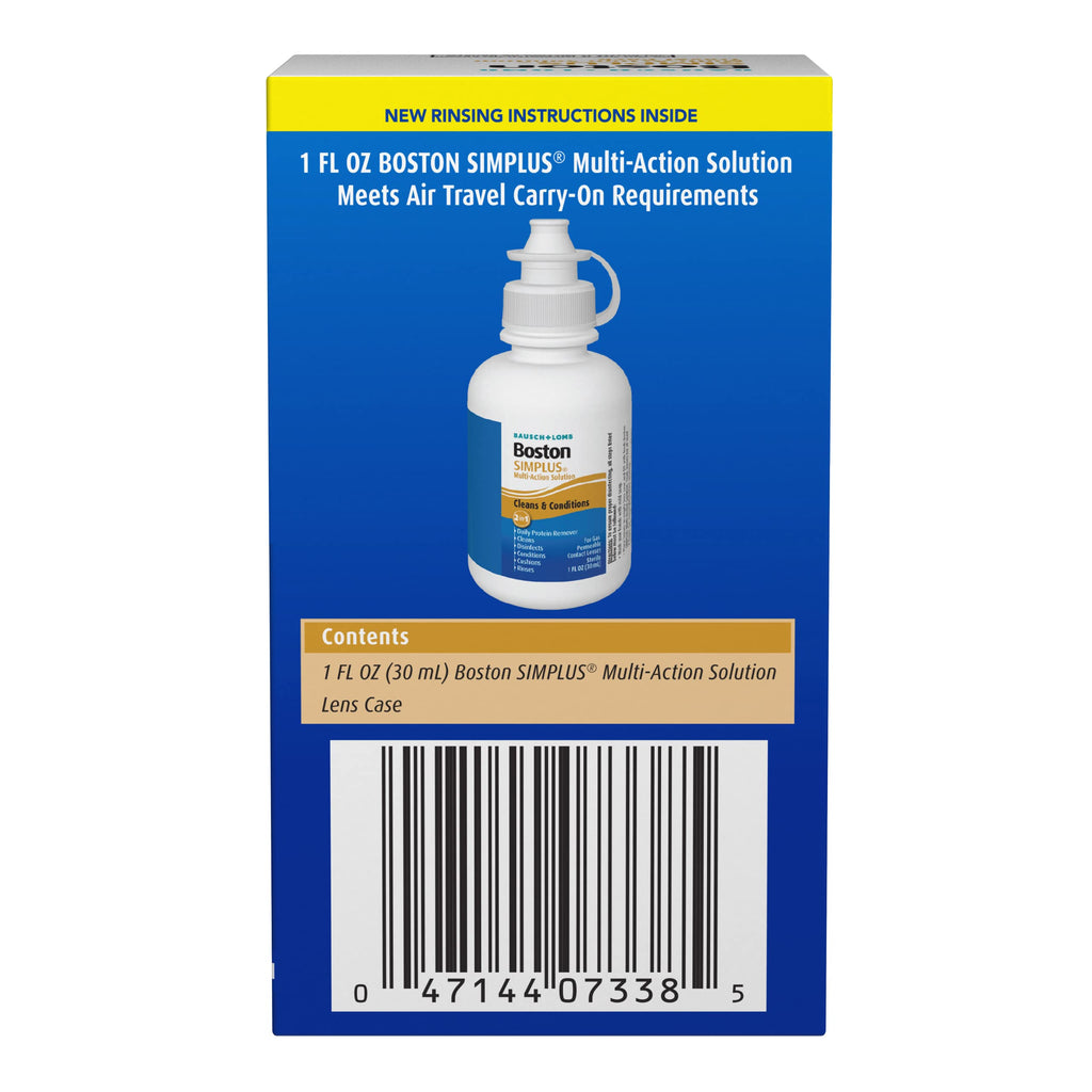 Boston Simplus Travel Kit & Lens Case – 3-Pack, 1 oz (30 mL) | Bausch + Lomb