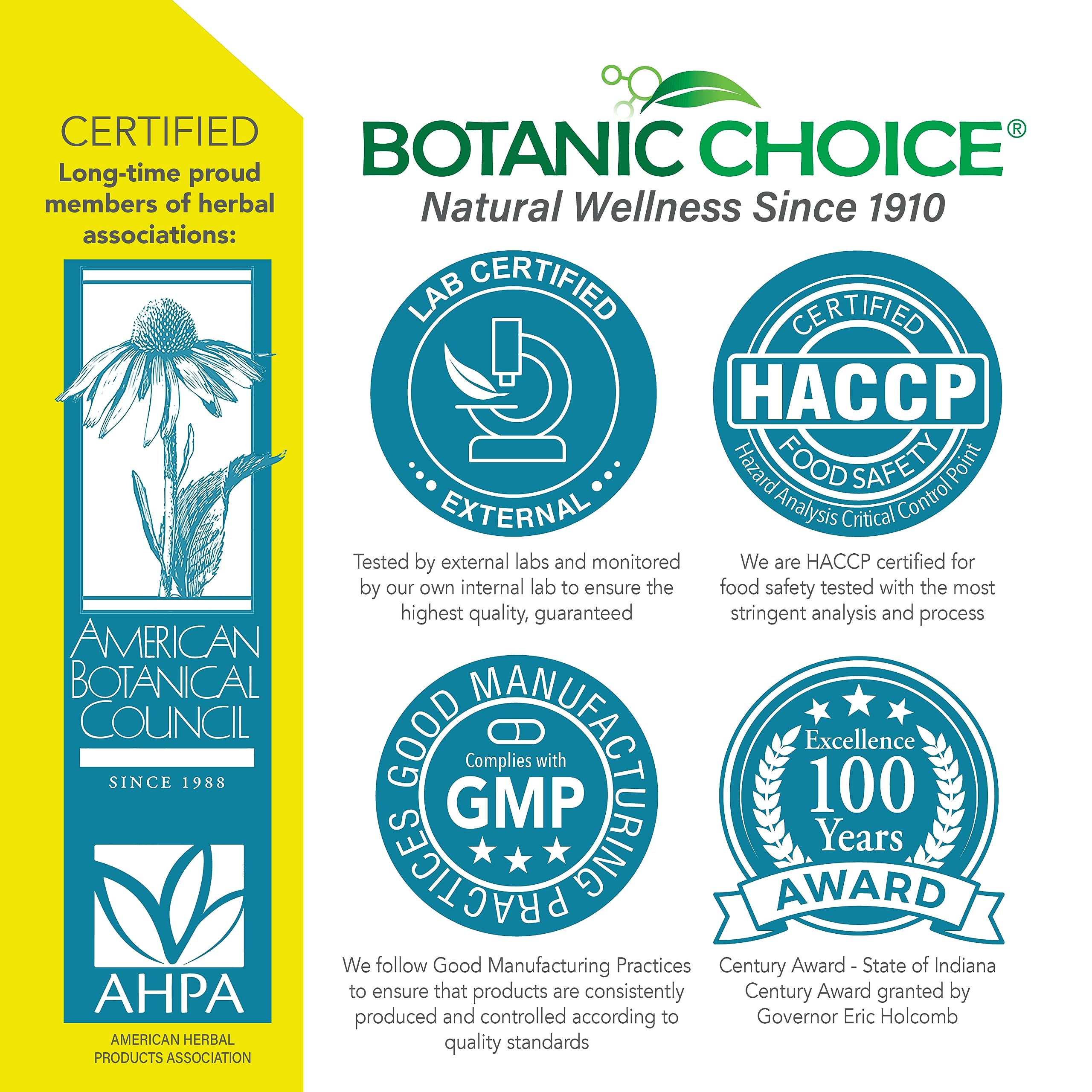 Botanic Choice Lemon Balm Liquid Extract - Alcohol Free & Gluten Free | 1 oz