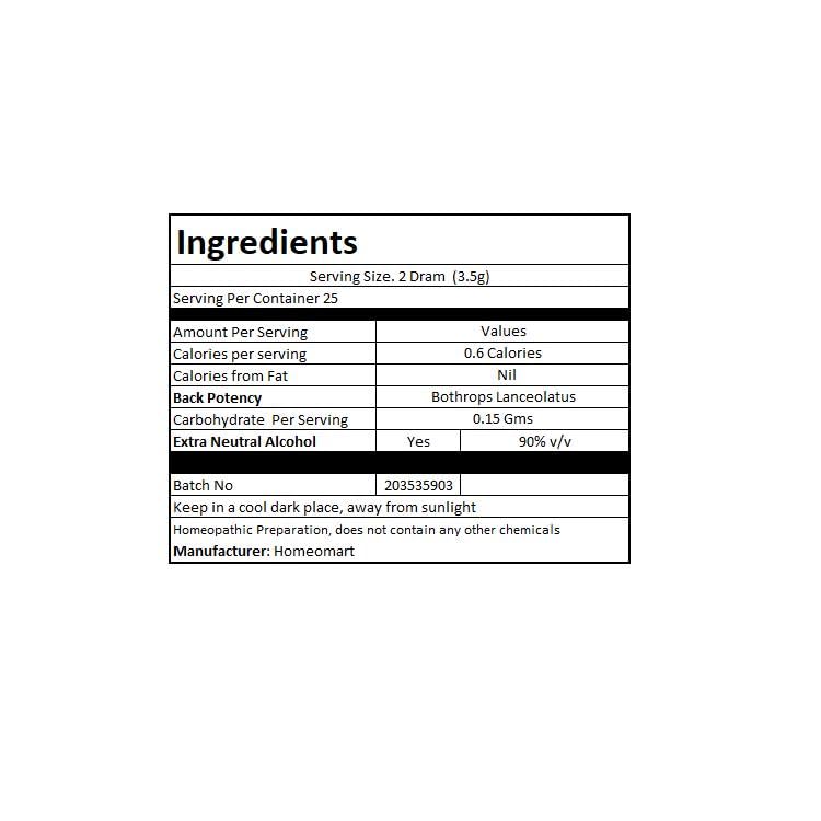 Bothrops Lanceolatus Homeopathy Pellets 30C Potency – Pack of 3 | HomeoMart
