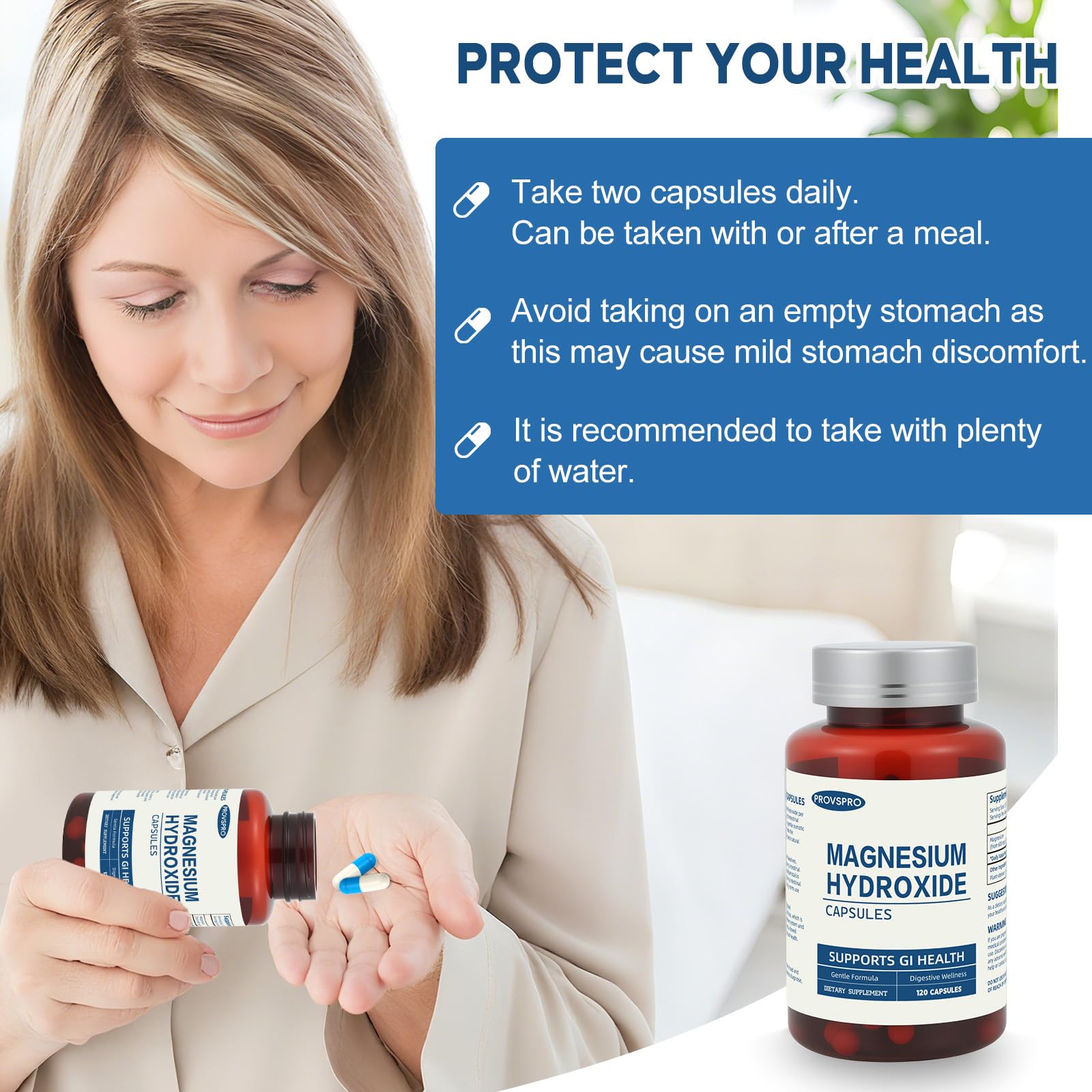 Magnesium Hydroxide Capsules – Constipation Relief & Digestive Health (120 capsules)