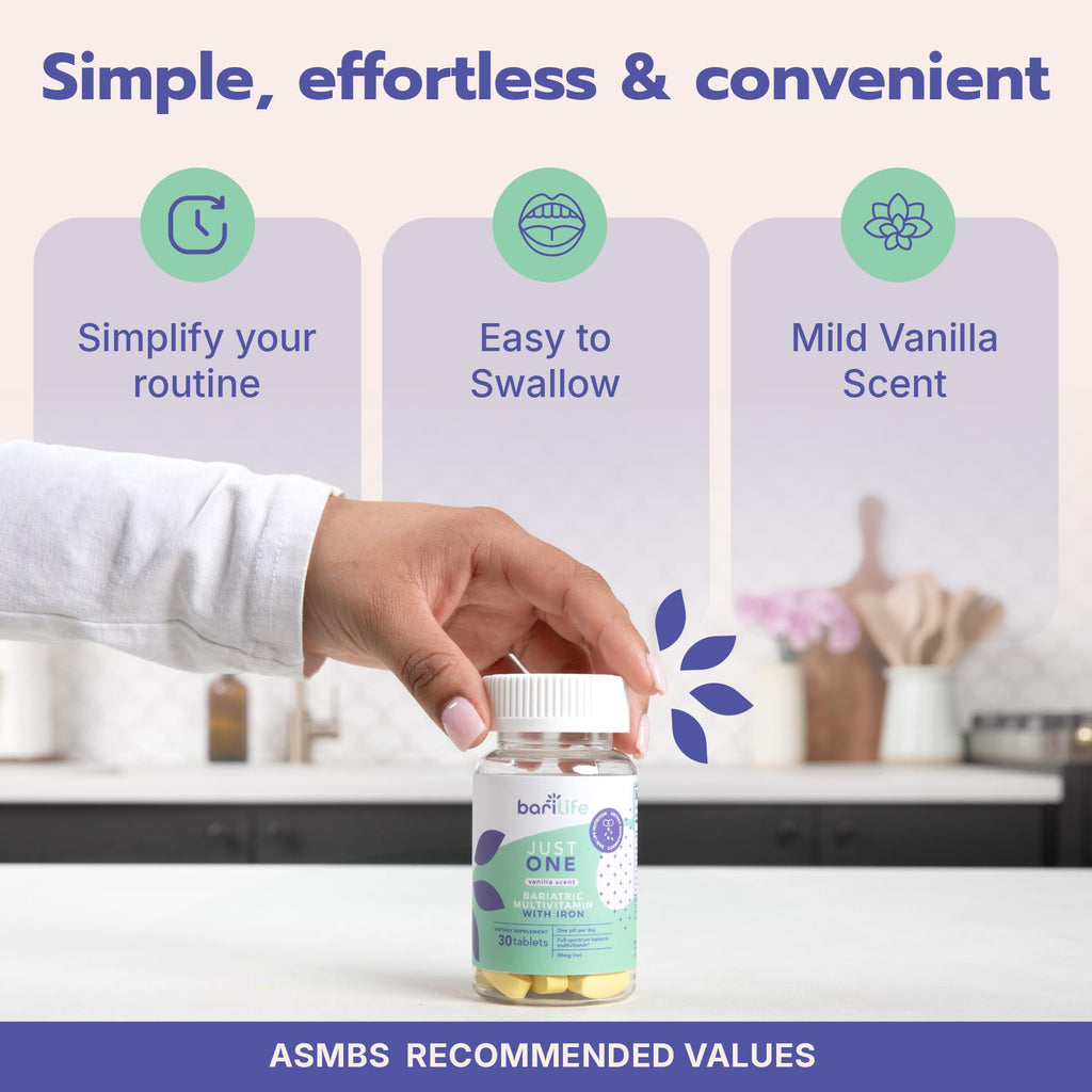Just One - Once Daily Bariatric Multivitamin with Iron (30) | 22 Essential Vitamins