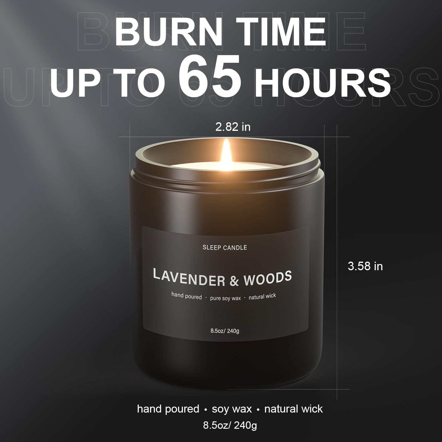 Scented Candles for Men – BOYUJK Home Candles for Stress Relief & Sleep (1.1lb / 480g)