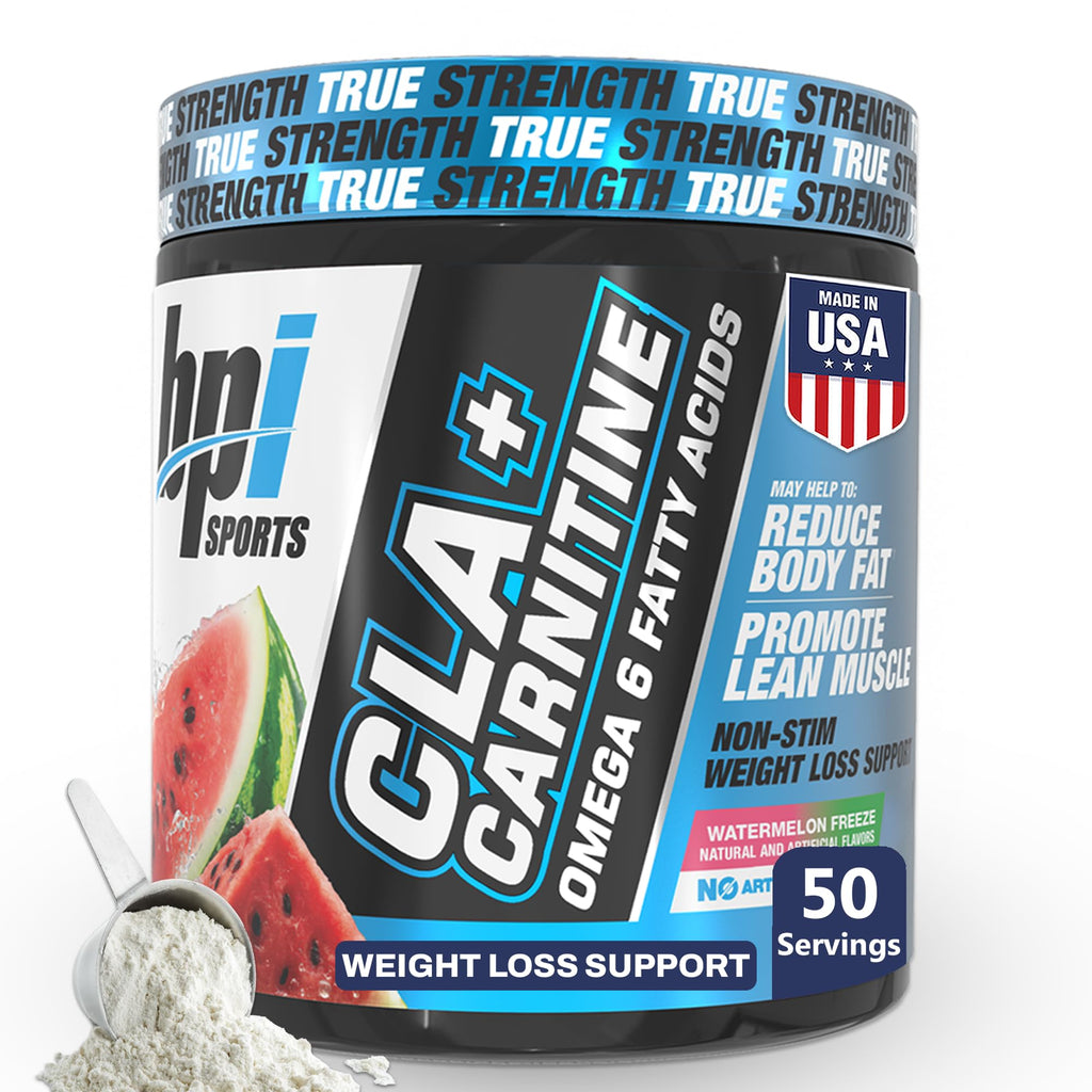 BPI Sports CLA+Carnitine – L-Carnitine & Linoleic Acid for Weight Loss & Metabolism – Watermelon Freeze – 50 Servings