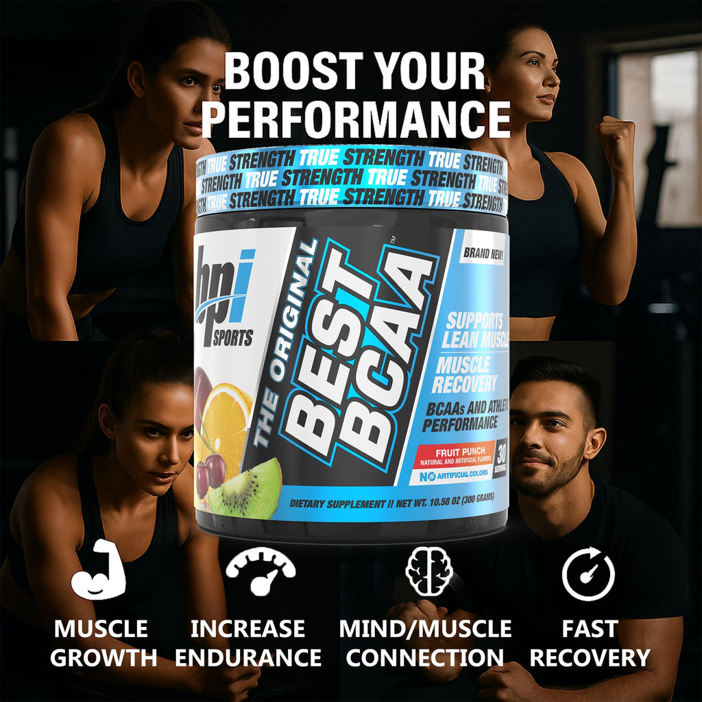 BPI Best BCAA Powder – Muscle Recovery & Hydration | Fruit Punch, 30 Servings