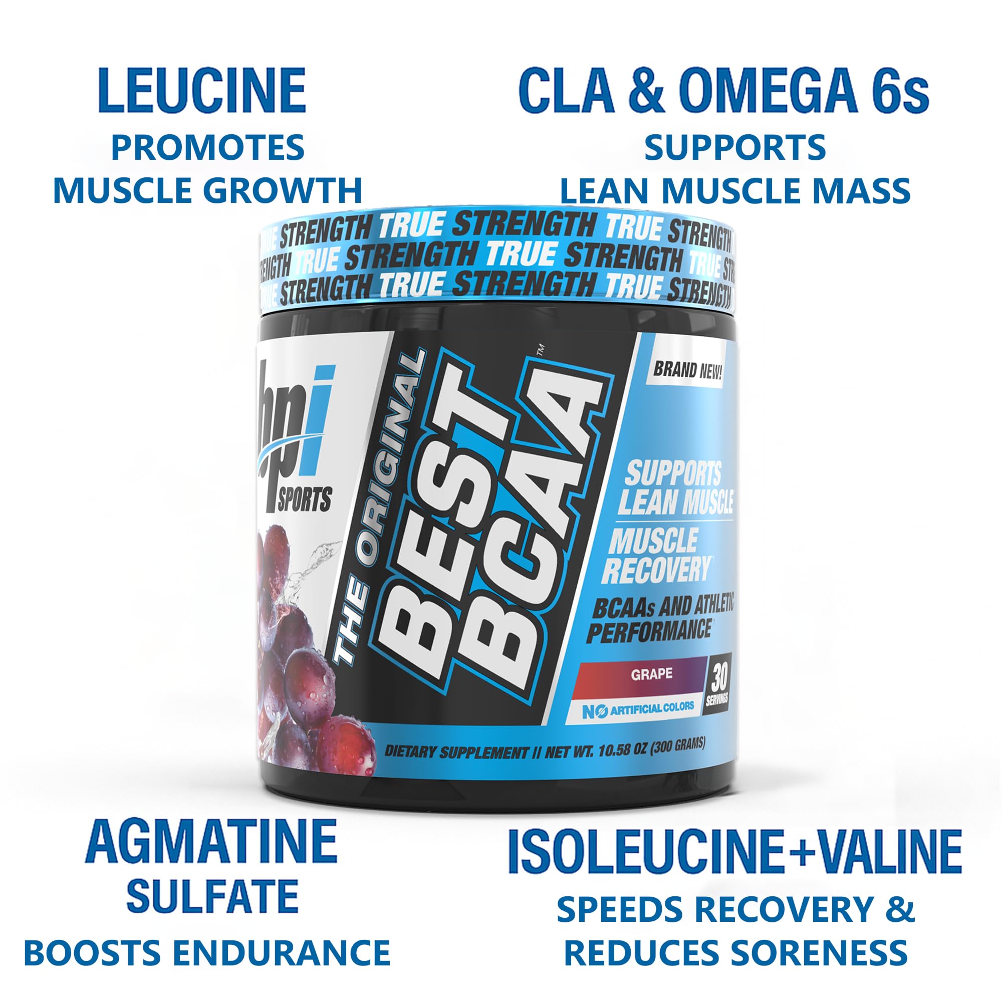 BPI Sports Best BCAA Powder – Muscle Recovery & Hydration, Grape