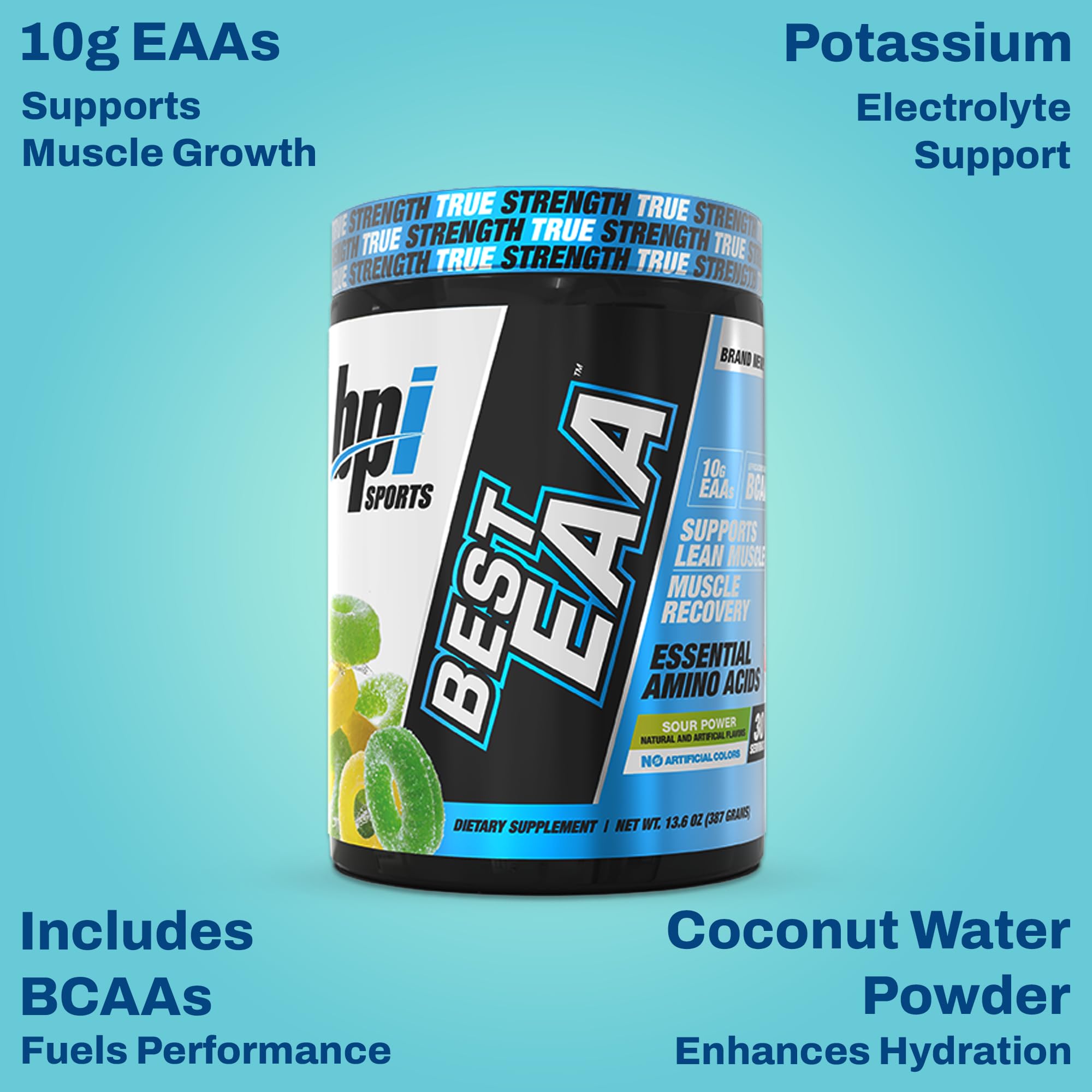 BPI Sports Essential Amino Acids EAA Powder - Pre, Intra & Post Workout (Sour Power)