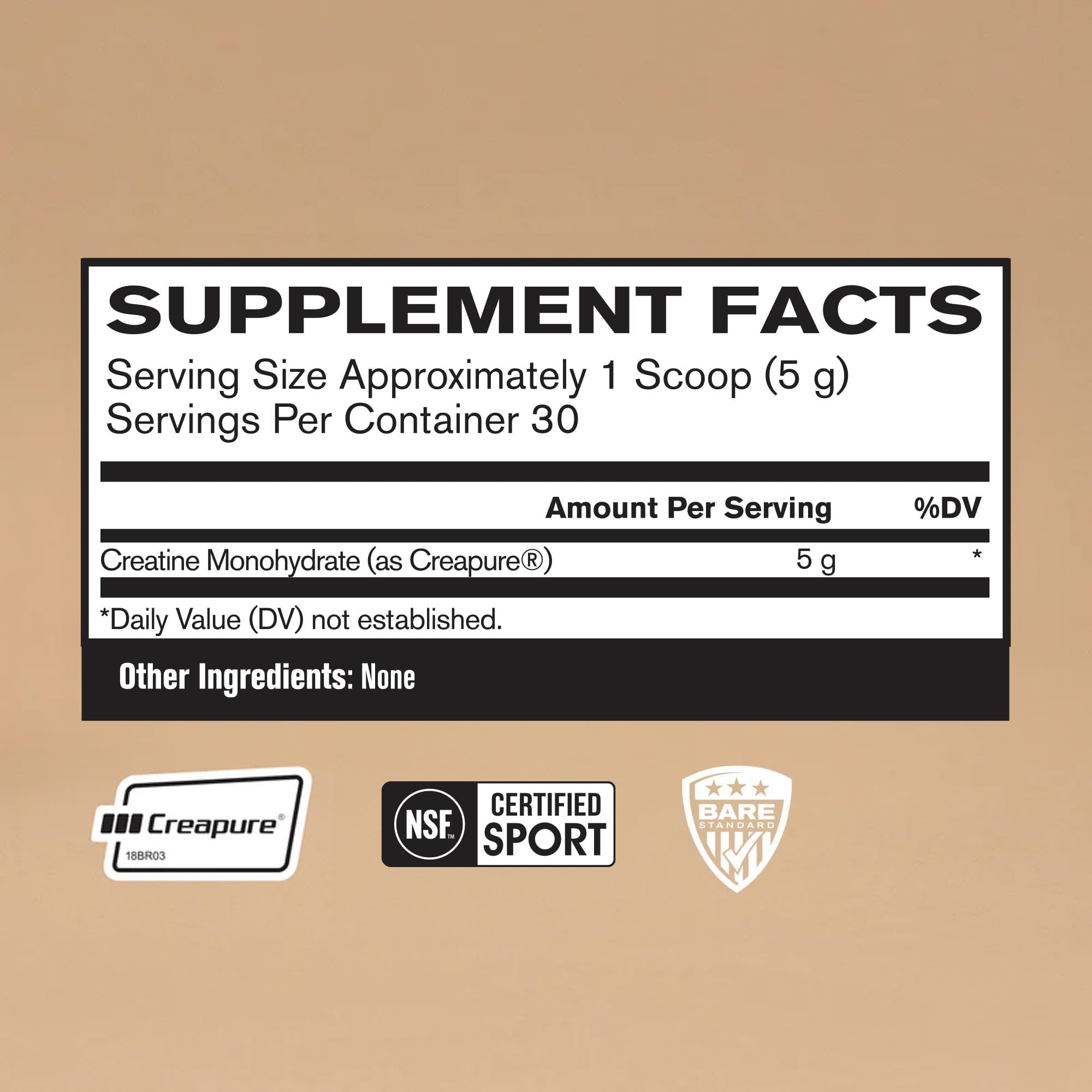 BPN Pure Creatine Monohydrate Powder with Creapure — 5g per Serving, 30 Servings, Unflavored