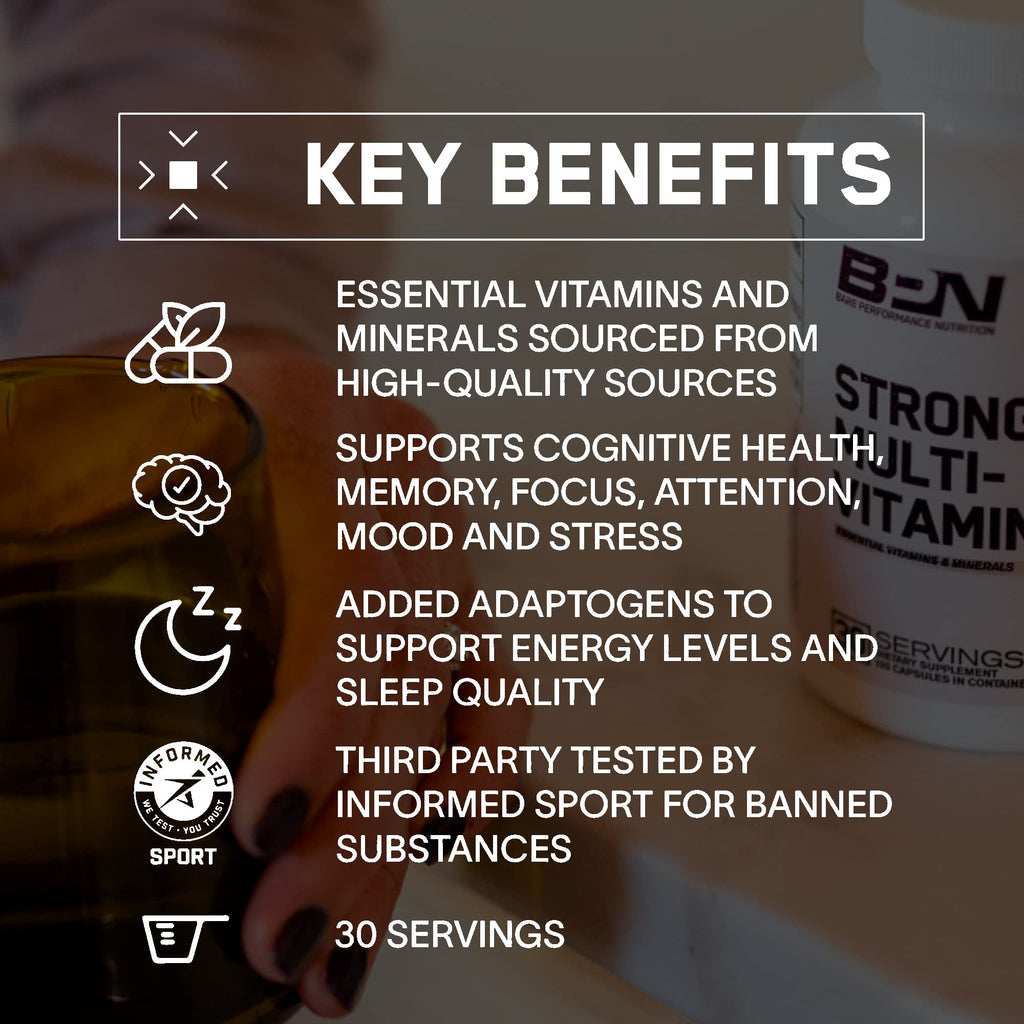 BARE PERFORMANCE NUTRITION BPN Strong Multi-Vitamin – Foundational Health, Mood & Sleep