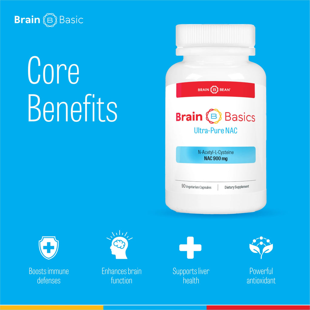 Brain Basics Ultra NAC | Glutathione Precursor for Brain, Liver Health & Immune Support | 90 Servings