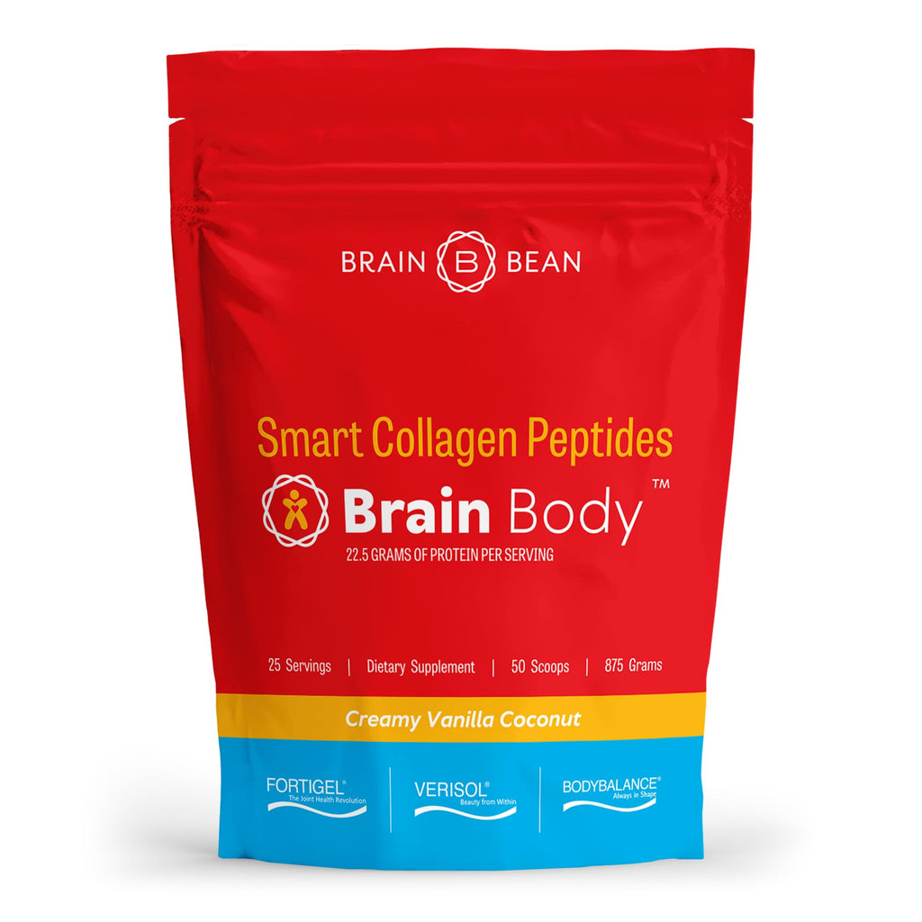 Brain Body Collagen Peptides Powder – Vanilla Coconut, 875g | Hair, Skin, Nails & Joint Health
