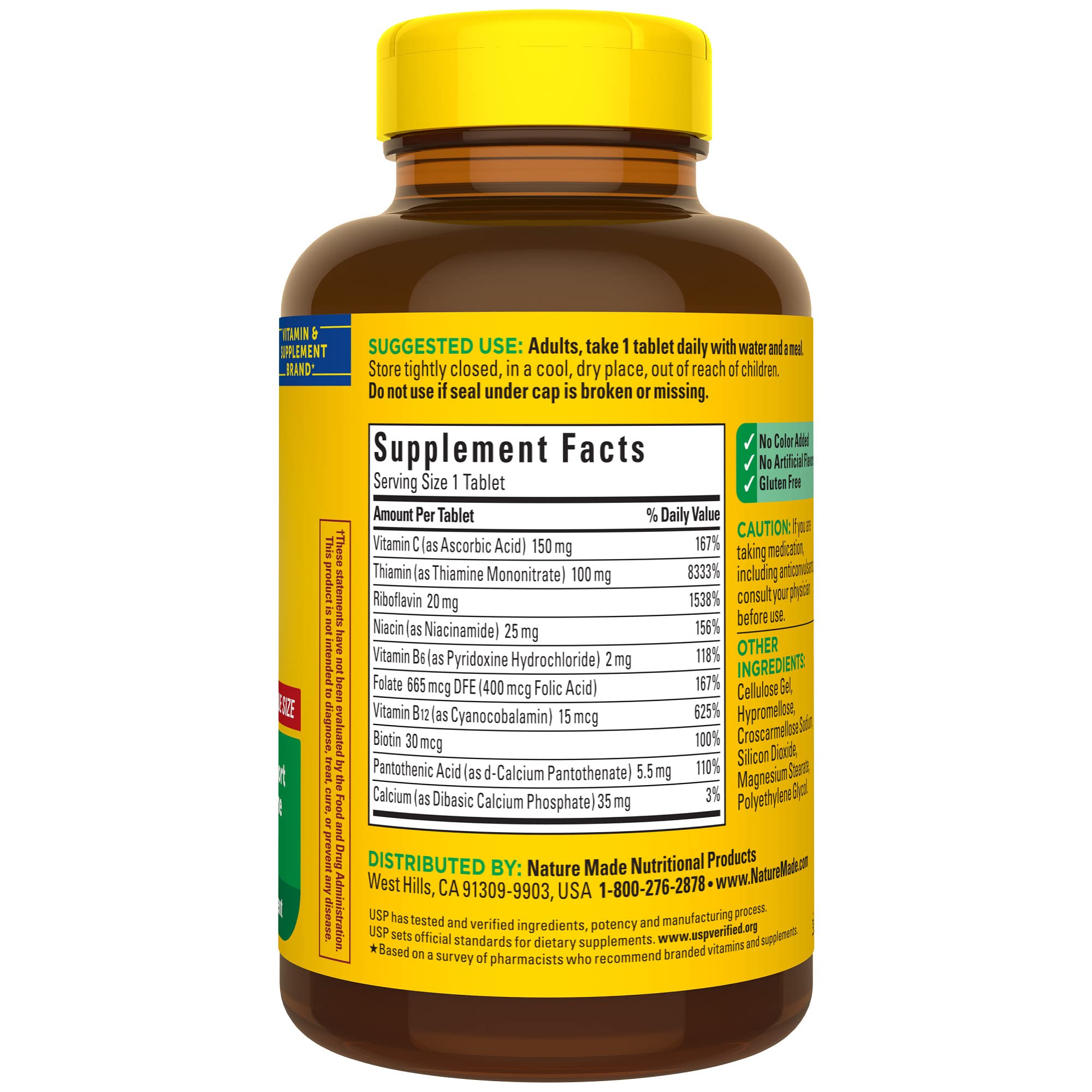 Nature Made Super B Complex with Vitamin C & Folic Acid – 360 Tablets