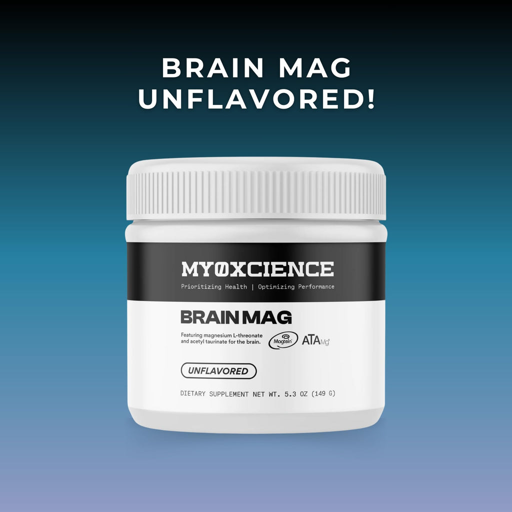 MYOXCIENCE Brain Mag | Magnesium L-Threonate Magtein & Magnesium Glycinate Powder (Unflavored) – 60 Servings
