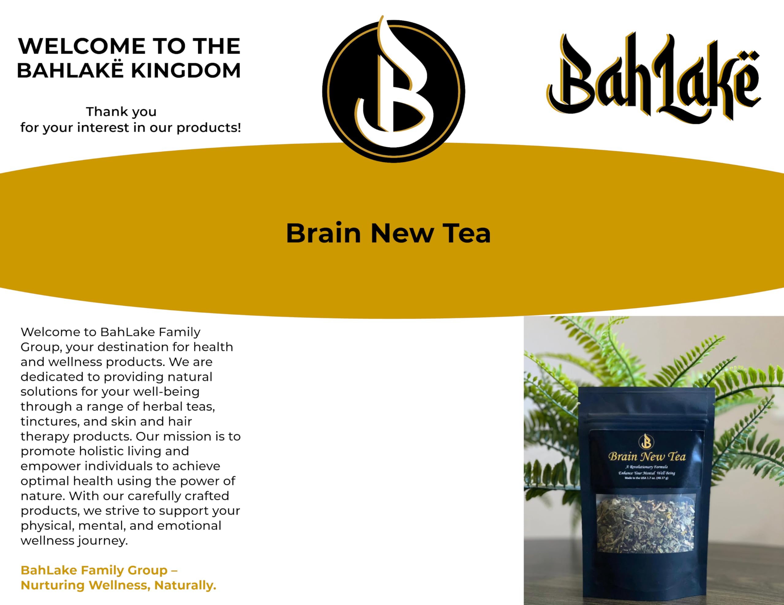 Brain New Tea | Mental Clarity, Focus & Memory Nootropic Tea