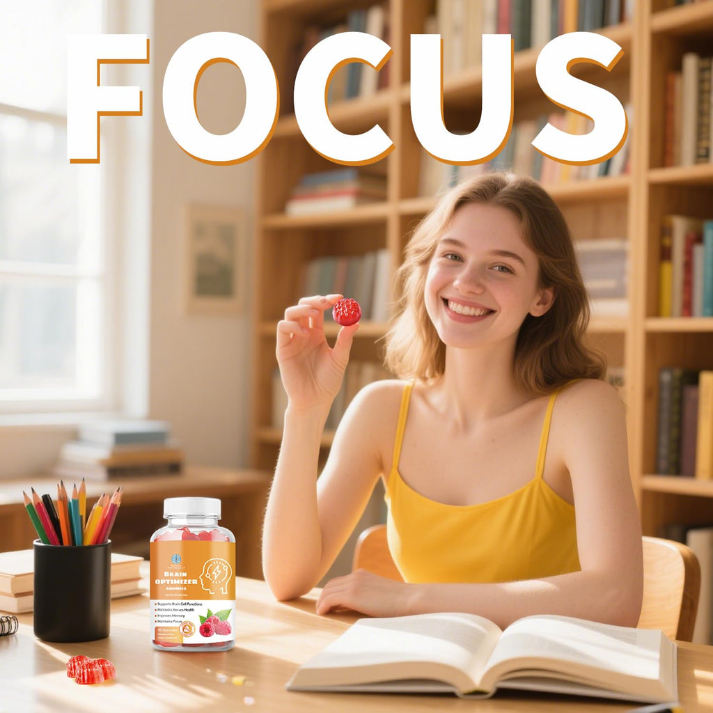 Brain Optimizer Gummies - Brain Support for Memory, Focus & Attention (Raspberry)