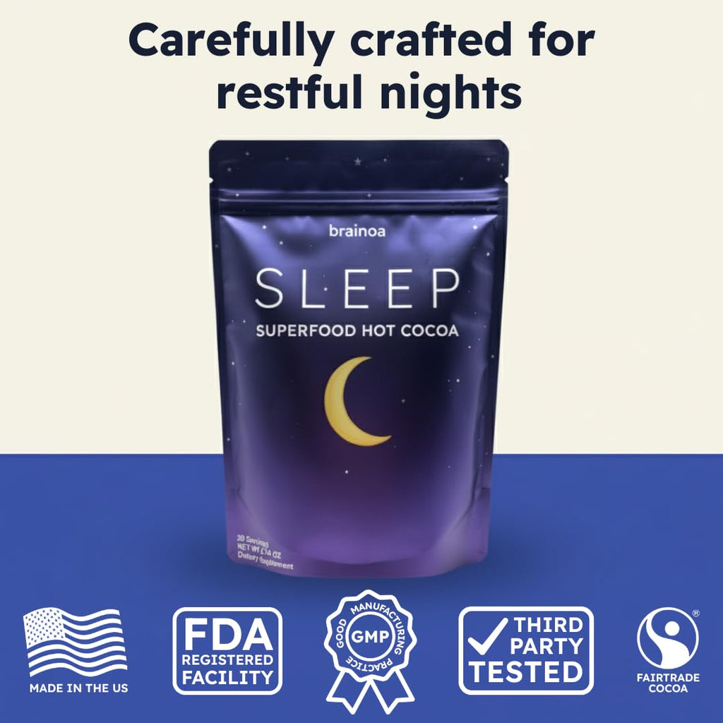 Brainoa Sleep Cocoa for Chocolate Lovers – No Melatonin, No Added Sugar