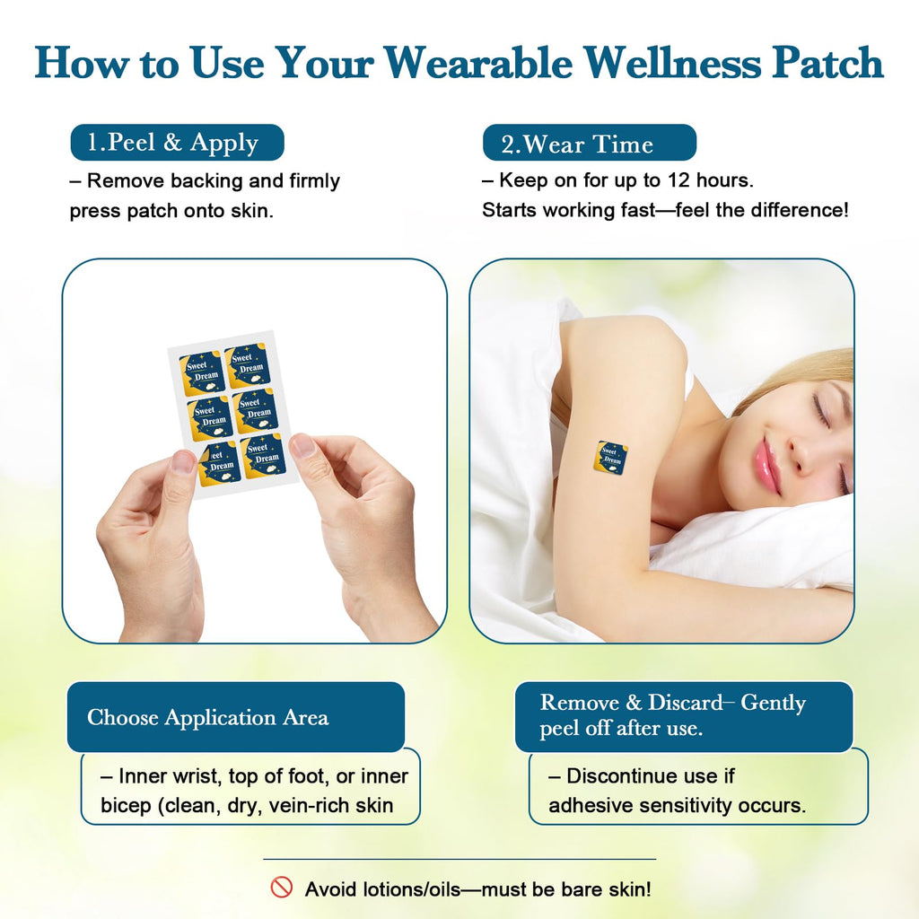 BRAMHO Sleep Patches – Plant-Based Sleep Aid with Melatonin, Magnesium & Sour Cherry (2 Box, 120 Count)