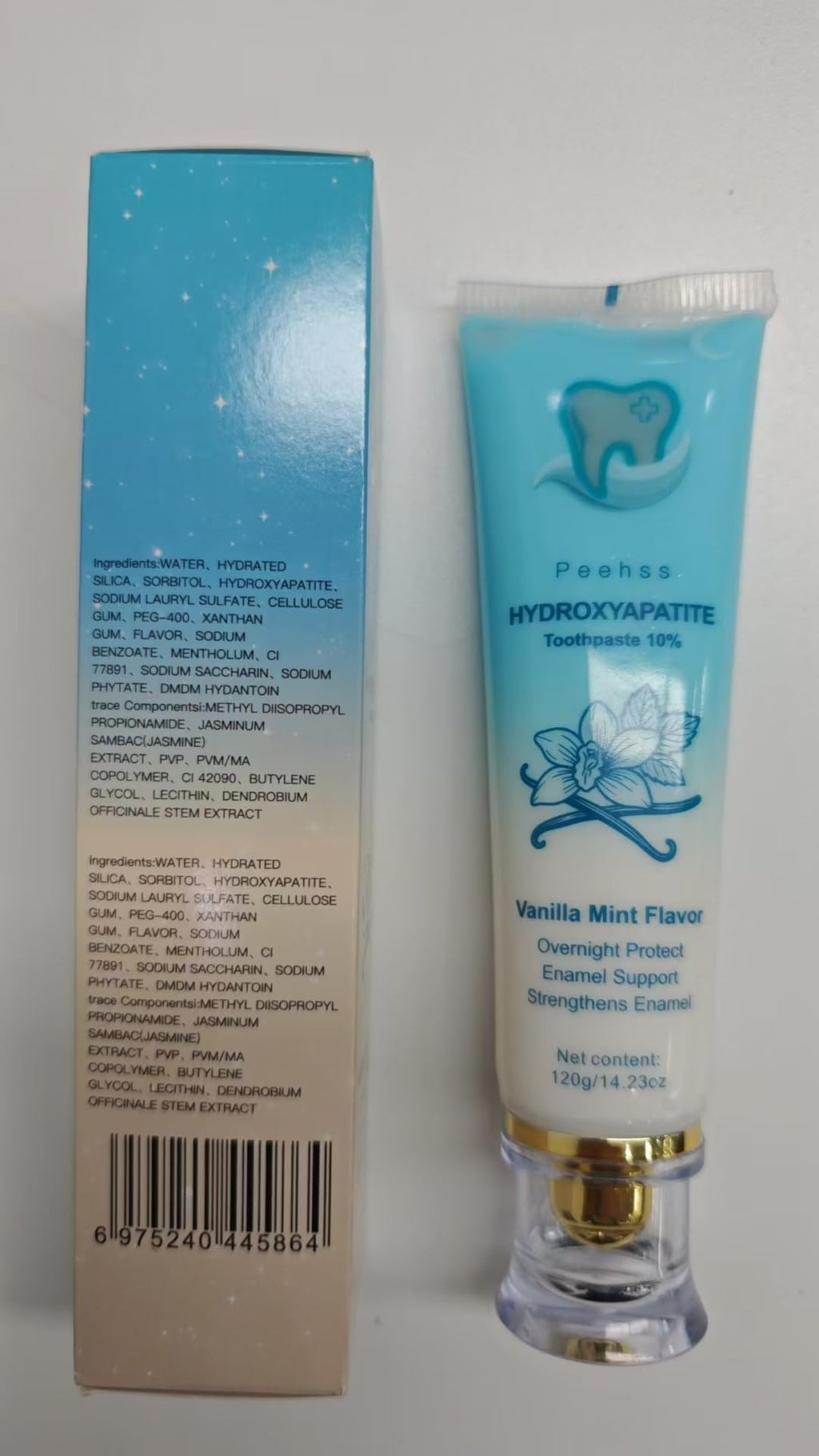 Hydroxyapatite 10% Toothpaste with Niacinamide – Enamel Repair & Gum Care (Fluoride-Free)