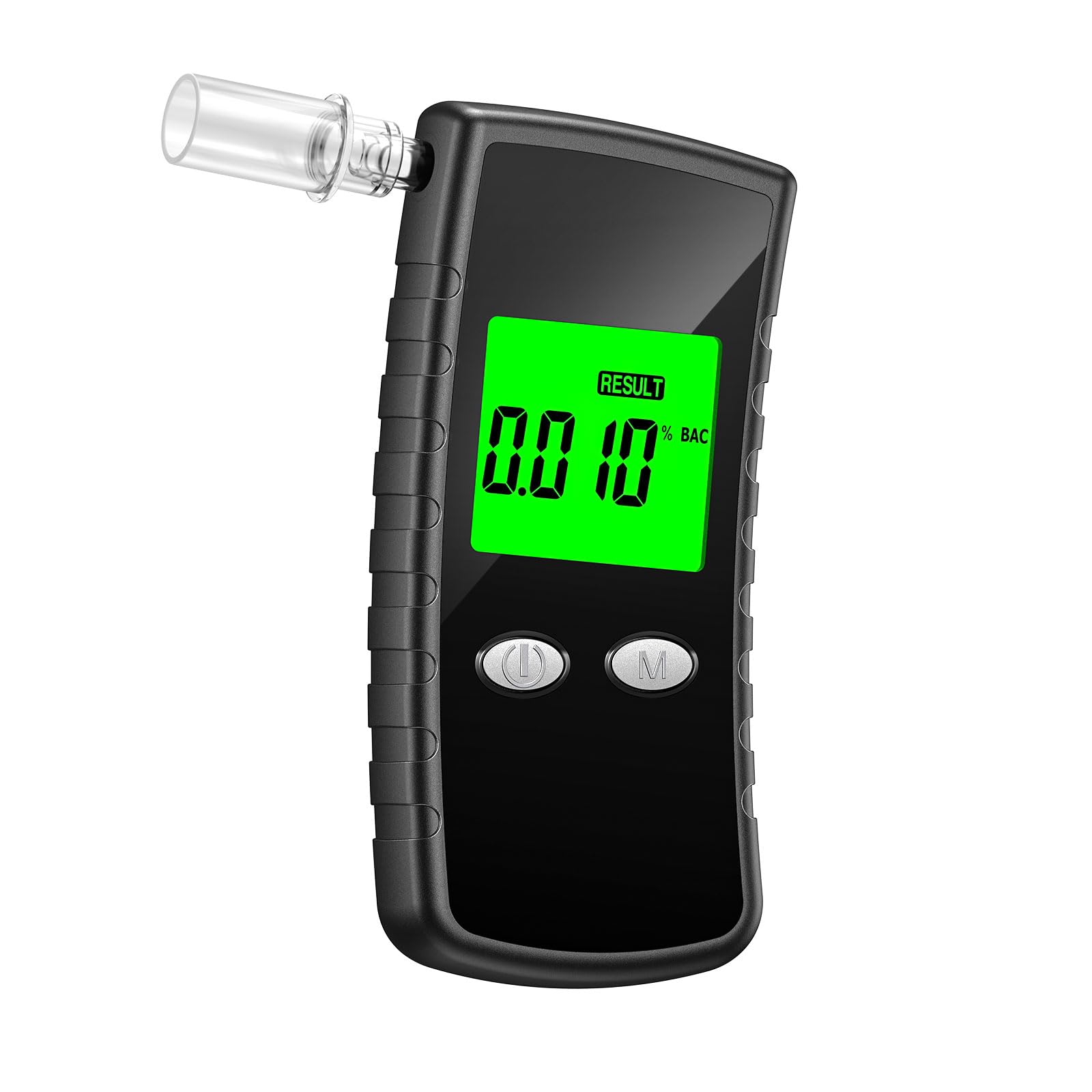 Breathalyzer with LCD Display – Portable Alcohol Tester Includes 10 Mouthpieces