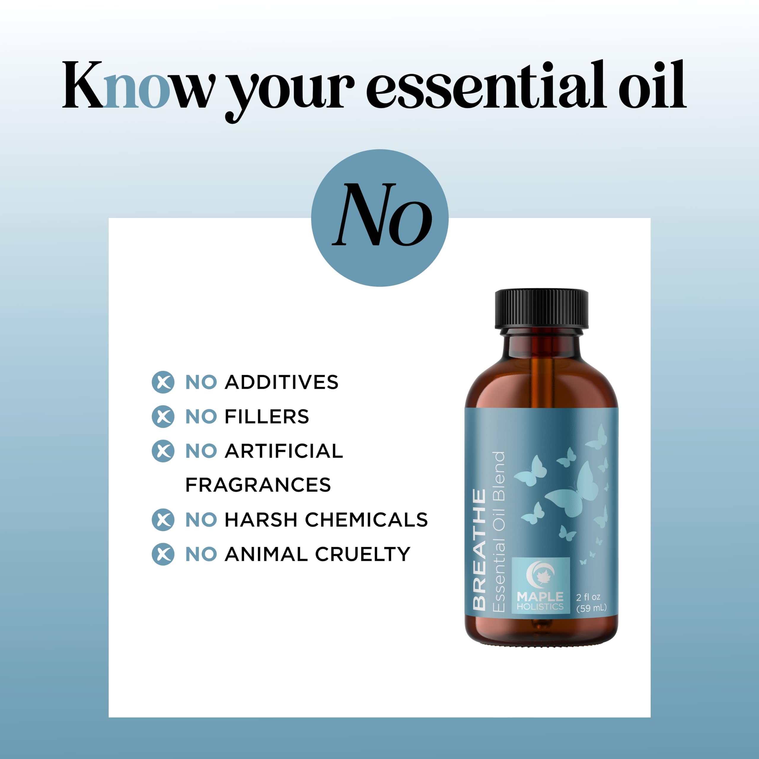 Breathe Essential Oil for Diffuser - Invigorating Eucalyptus & Peppermint (2 oz)
