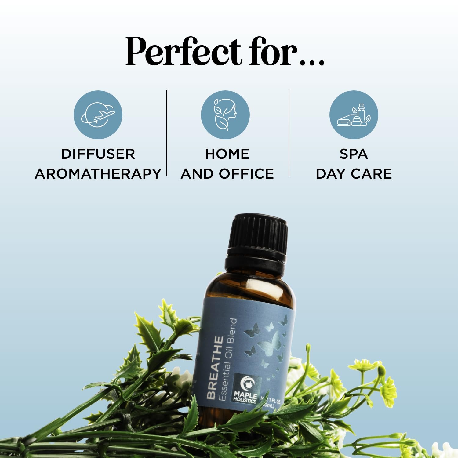 Breathe Essential Oil for Diffuser - Eucalyptus Peppermint Tea Tree Mint Blend | 1 Fl Oz