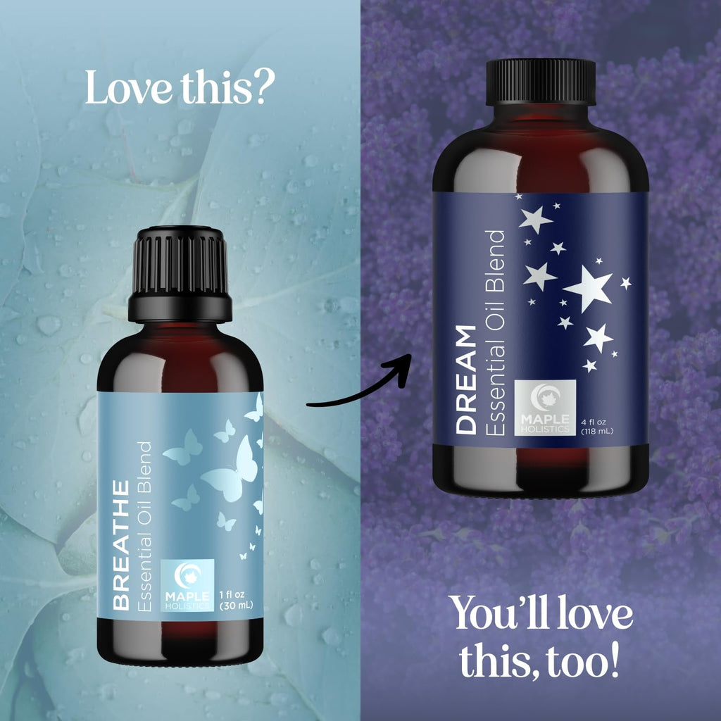 Breathe Essential Oil for Diffuser - Eucalyptus Peppermint Tea Tree Mint Blend | 1 Fl Oz