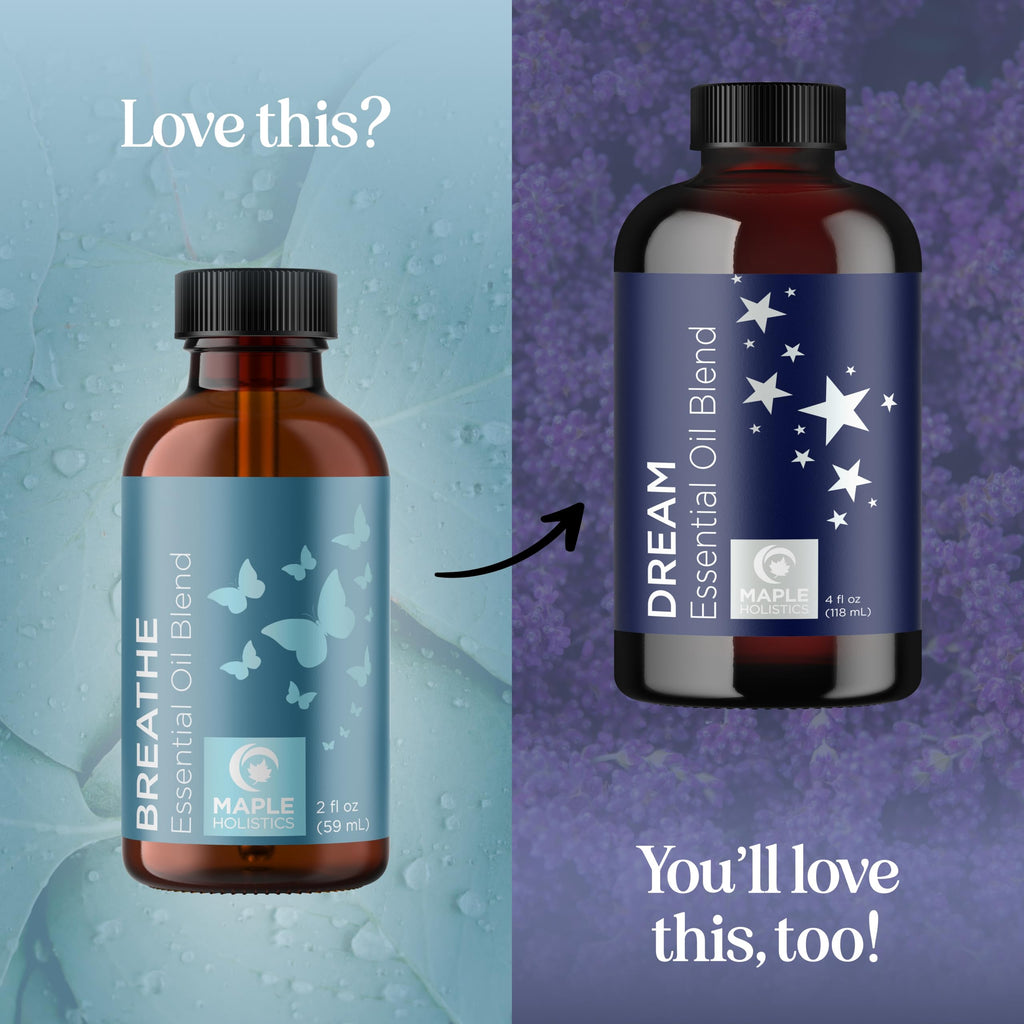 Breathe Essential Oil for Diffuser - Invigorating Eucalyptus & Peppermint (2 oz)