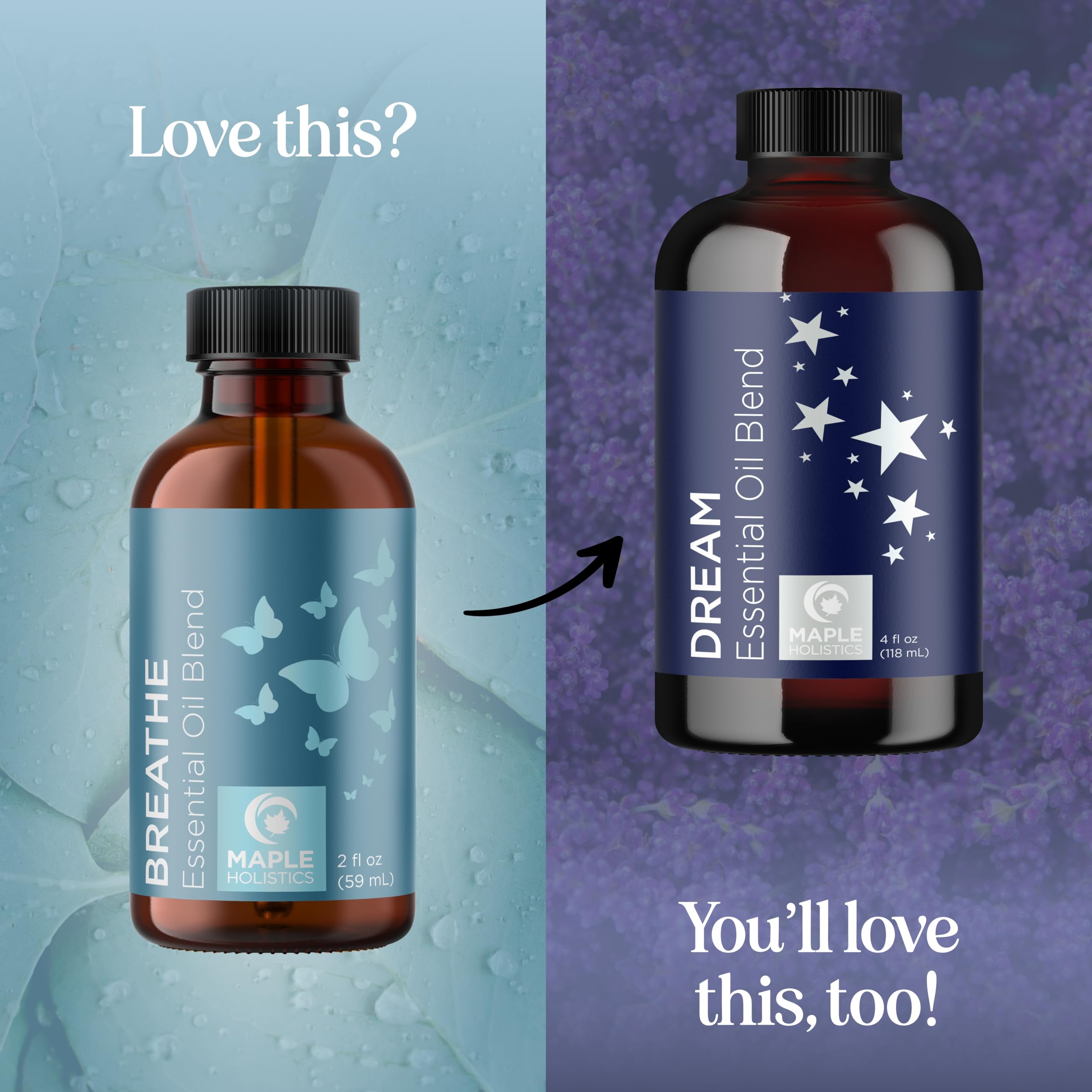 Breathe Essential Oil for Diffuser - Invigorating Eucalyptus & Peppermint (2 oz)