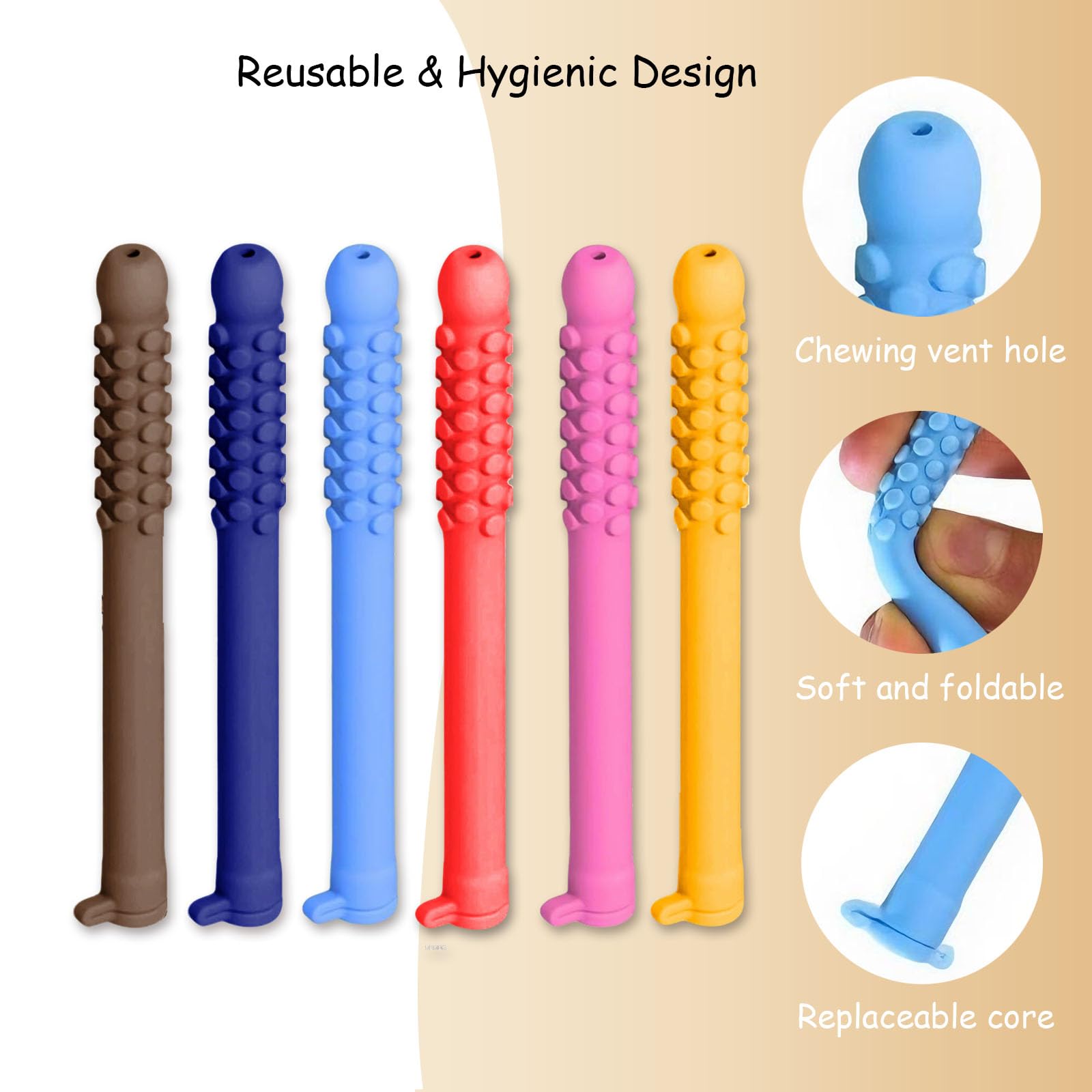 6-Pack Chewable Breather Sticks with Essential Oils – Focus & Fresh Breath