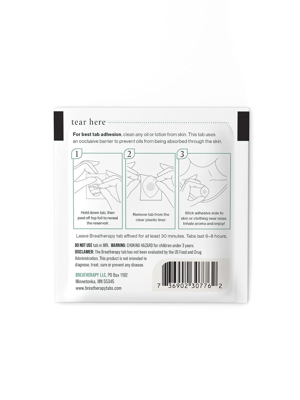 Breatherapy Aromatherapy Eucalyptus Patches – 8-Pack for Congestion Relief, Focus & Alertness