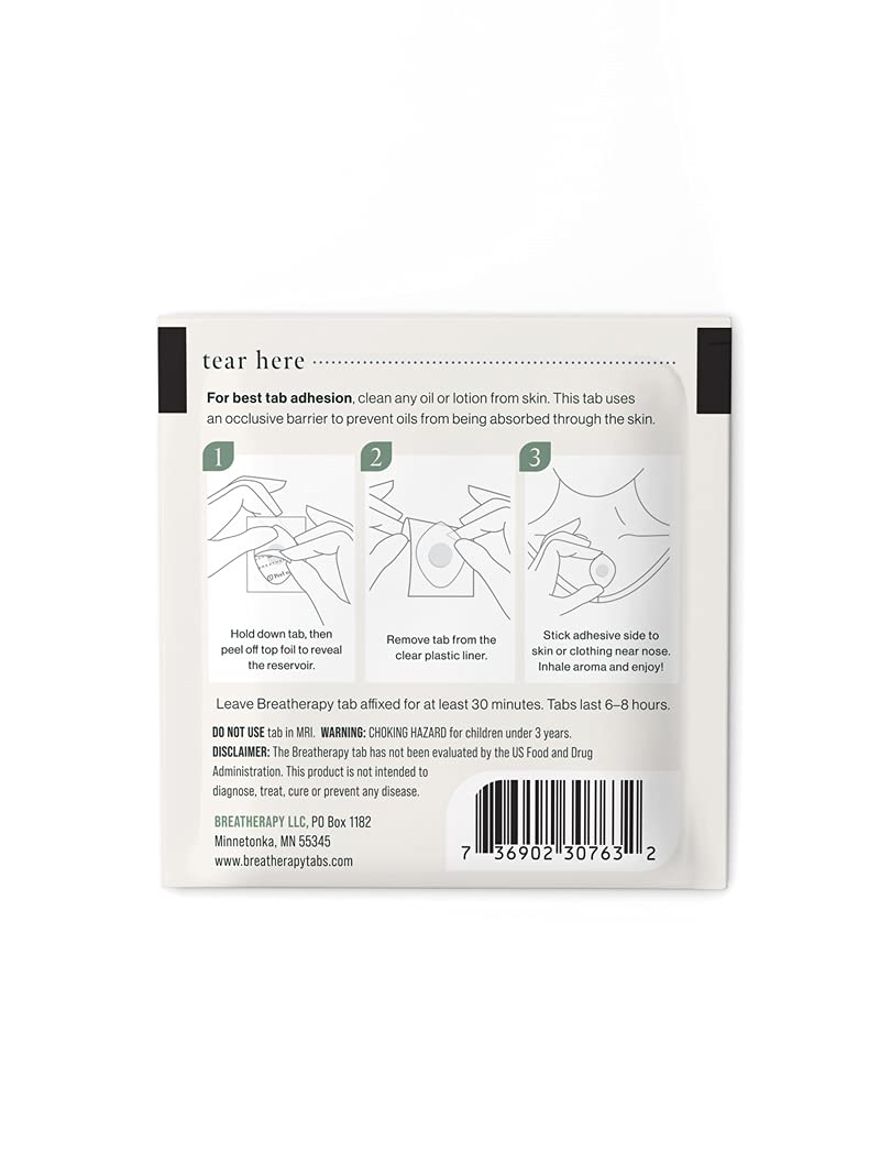 Breatherapy Aromatherapy Balance Patches - Clary Sage Aroma Patch for Digestive Support - 8-Pack