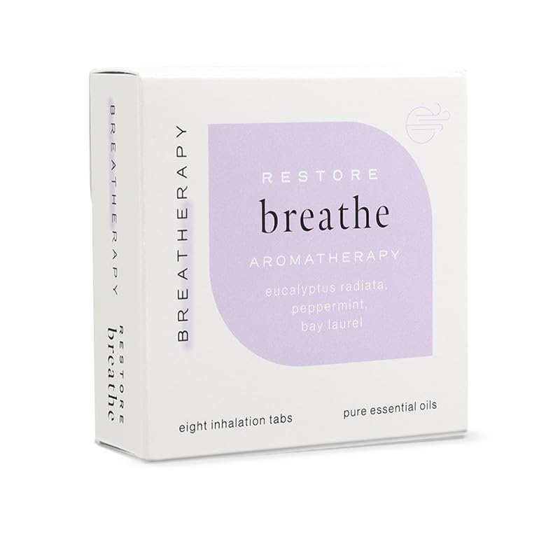 Breatherapy Aromatherapy Breathe Patches – Pure Eucalyptus & Peppermint Essential Oils for Clear Breathing | 8-Pack