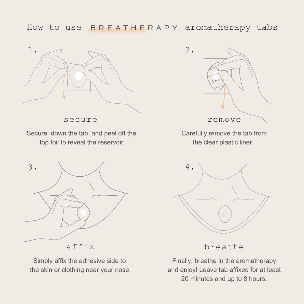 Breatherapy Aromatherapy Breathe Patches – Pure Eucalyptus & Peppermint Essential Oils for Clear Breathing | 8-Pack