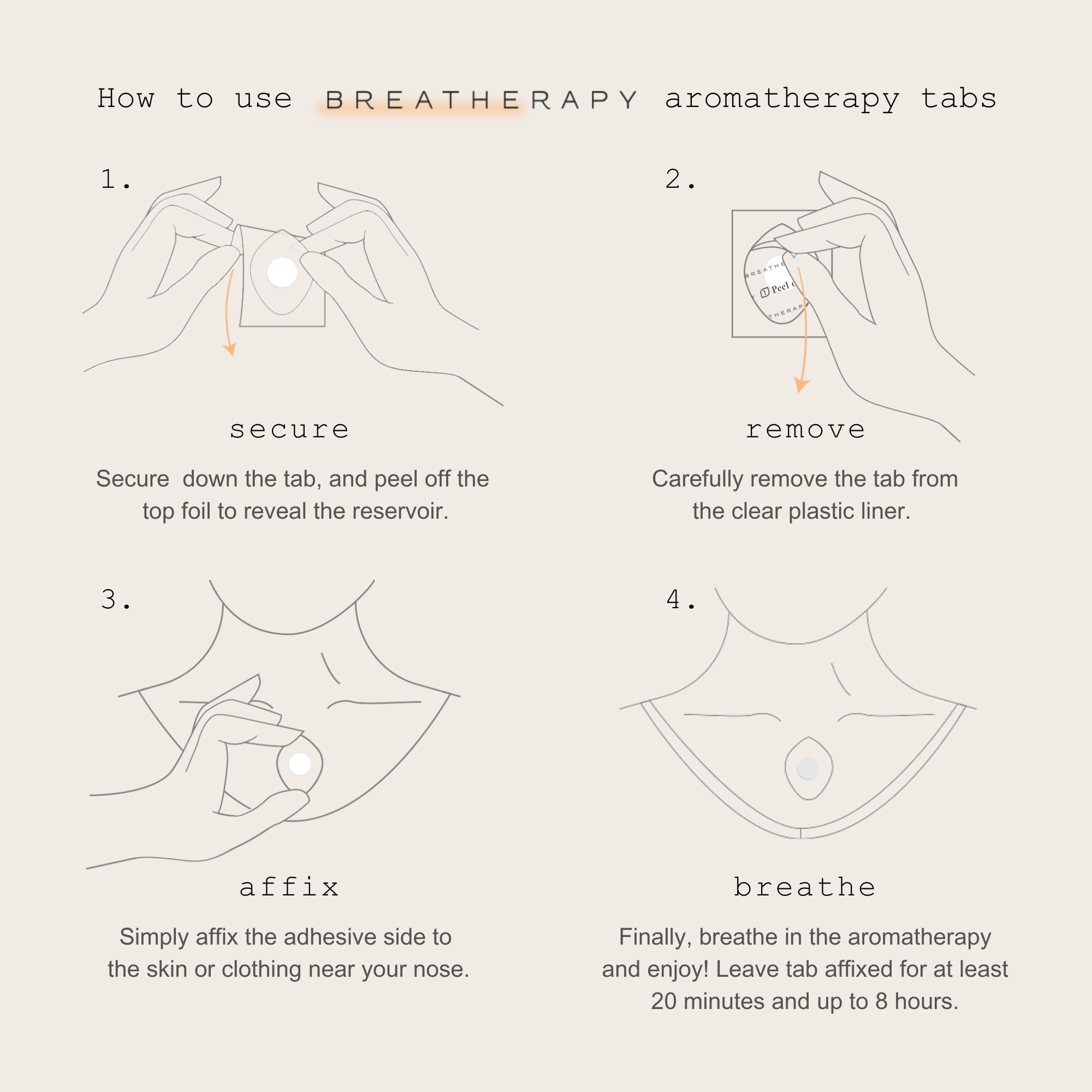 Breatherapy Get Up + Go Kit – 8-Pack Aromatherapy InhalationTabs (Energy, Focus, Balance, Grounding)