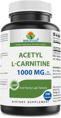 Brieofood Acetyl L-Carnitine 1000 mg – 240 Capsules | Gluten-Free & Non-GMO
