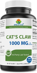 Brieofood Cat's Claw 1000 mg - 240 Capsules | Non-GMO, Gluten Free