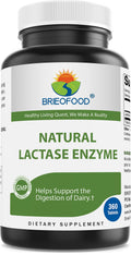 Brieofood Lactase Enzyme Pills – 3000 FCC ALU, 360 Tablets, 360 Servings – Non-GMO, Gluten Free
