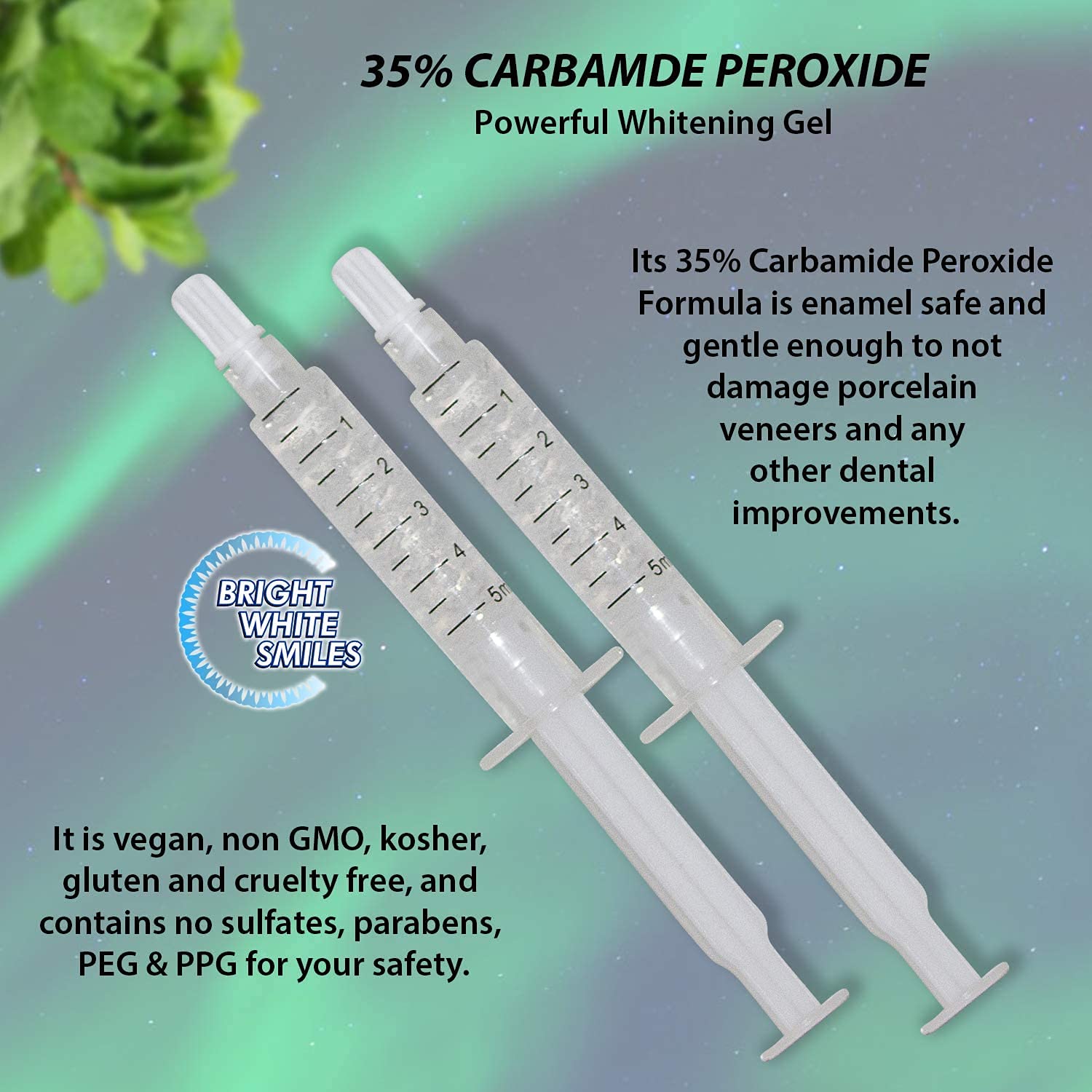 Bright White Smile 35% Teeth Whitening Gel Refills – 10 Pack (5ml)