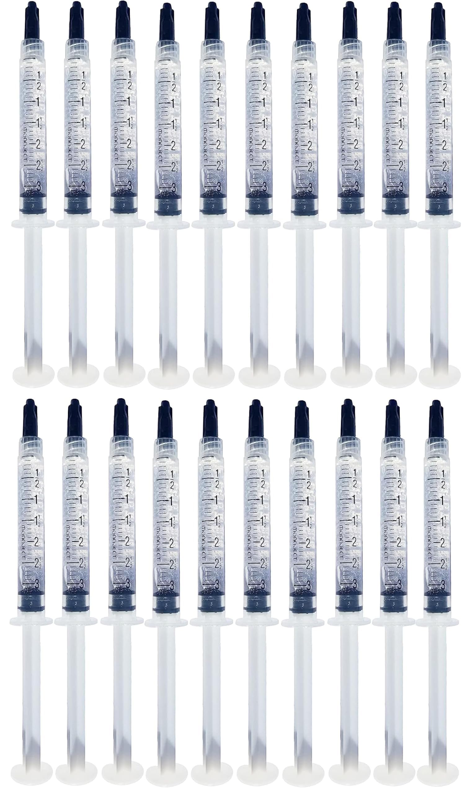 Bright White Smiles 44% Whitening Gel – 20 Syringes(3ml) – Fast-Acting Carbamide Peroxide Teeth Whitener