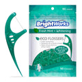 Brightworks ECO Floss Picks – 270 Count, PFAS Free, Mint-Flavored, Made in USA, 100% Post-Consumer Recycled Plastic
