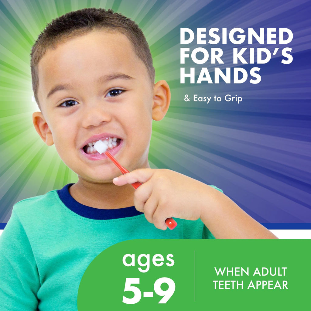 Brilliant Oral Care Kids Toothbrush - 5-9 Years - Round Head, Ultra-Soft Bristles - 3 Pack (Royal Purple Teal)