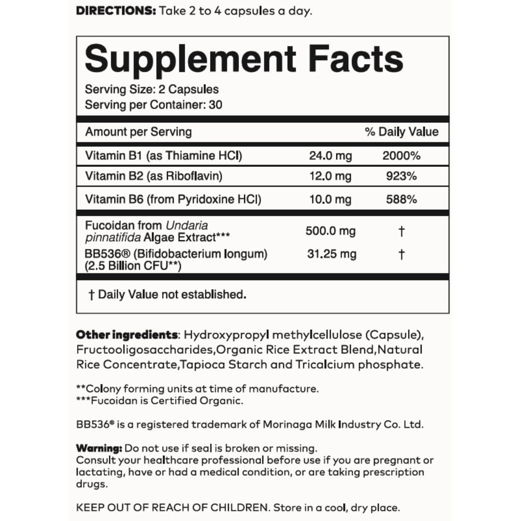 Brimmune Fucoidan 500 mg - Organic Patagonia, BB536 Probiotics | Immune Support (60 capsules)