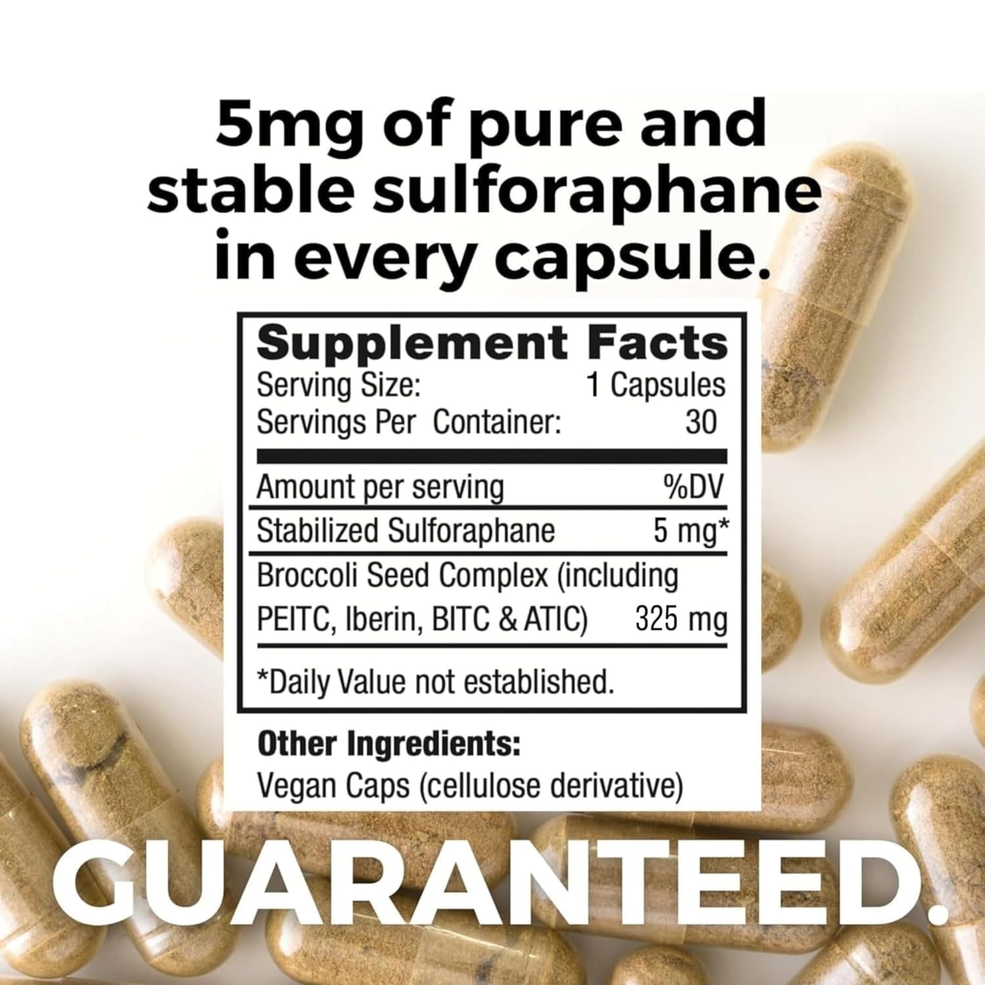 Broc Elite Plus by Mara Labs — Stabilized Sulforaphane Broccoli, Zero Glyphosate, 30 Veg Capsules