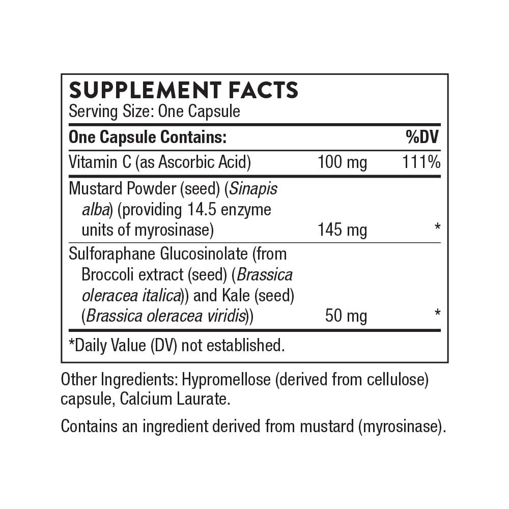 THORNE Broccoli Seed Extract (SGS) – Sulforaphane Glucosinolate, 60 Capsules | Antioxidant Support*