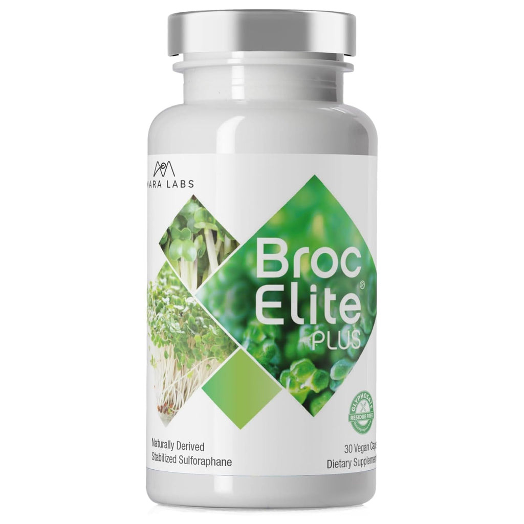 Broc Elite Plus by Mara Labs — Stabilized Sulforaphane Broccoli, Zero Glyphosate, 30 Veg Capsules
